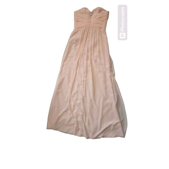 David's Bridal Strapless Petal Pink 4 Chiffon Whimsical Fairy F15555 - Picture 7 of 8